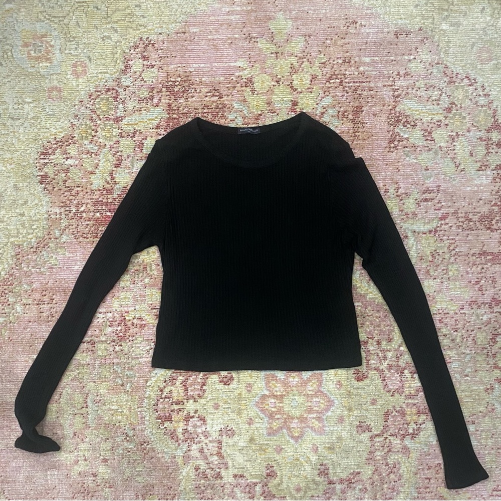 Brandy Melville Long Sleeve Ribbed Top